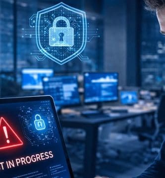Pentest profesional realizando pruebas de penetración en sistemas informáticos de una empresa para detectar vulnerabilidades de ciberseguridad