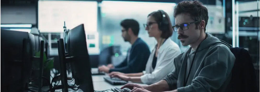 Empleados de servinfor prestando servicios de ciberseguridad