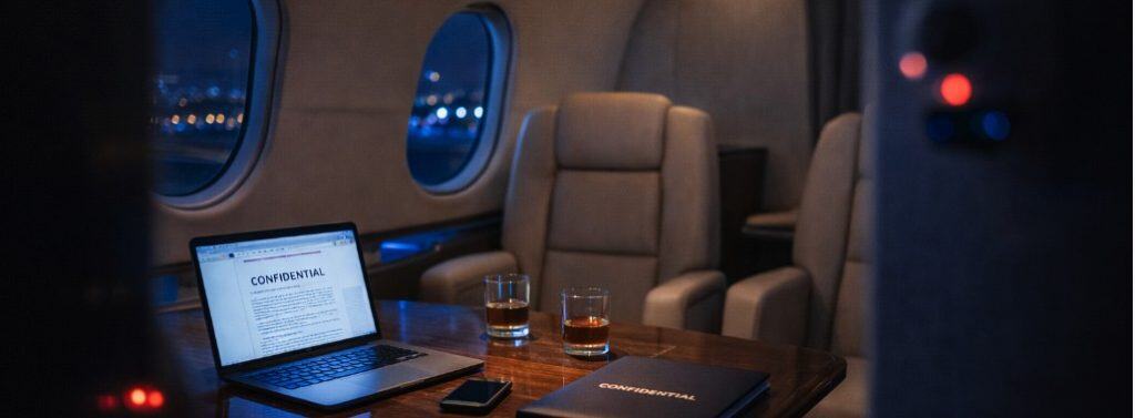 Servicio de barrido electrónico en aviones privados para detectar micrófonos ocultos